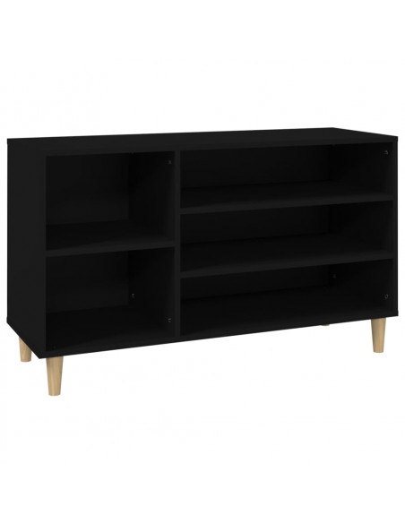 Scarpiera Nera 102x36x60 cm in Legno Multistrato