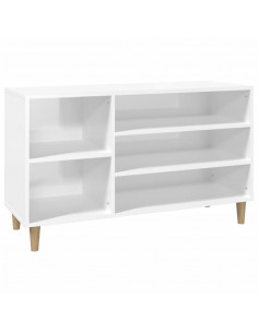 Scarpiera Bianco Lucido 102x36x60 cm in Legno Multistrato 2