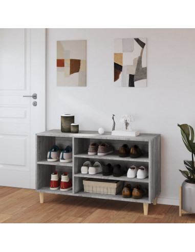 Scarpiera Grigio Sonoma 102x36x60 cm in Legno Multistrato