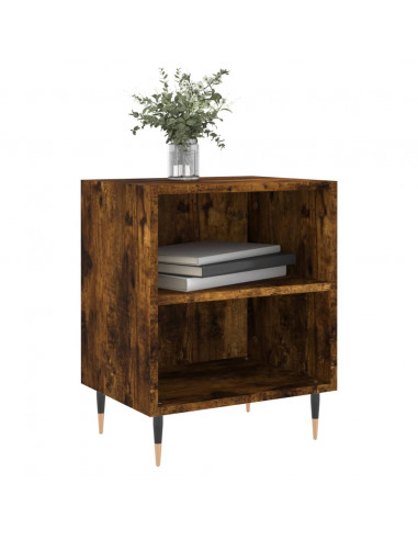Comodini Rovere Fumo 2 pz 40x30x50 cm in Legno Multistrato