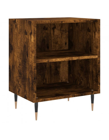 Comodini Rovere Fumo 2 pz 40x30x50 cm in Legno Multistrato