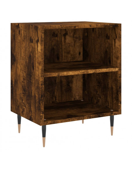 Comodini Rovere Fumo 2 pz 40x30x50 cm in Legno Multistrato