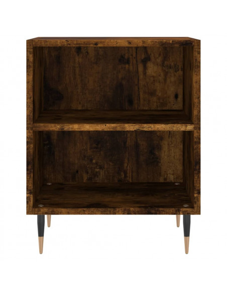 Comodini Rovere Fumo 2 pz 40x30x50 cm in Legno Multistrato