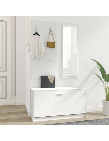 Set Scarpiere 3 in 1 Bianco in Legno Multistrato