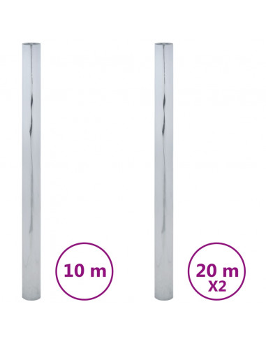 Pellicole Solari Statiche 3pz Effetto Riflettente Argento PVC