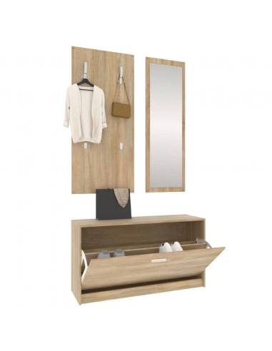 Set Scarpiere 3 in 1 rovere sonoma in Legno Multistrato