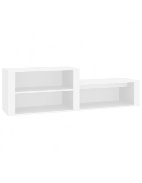 Scarpiera bianco 150x35x45 cm in Legno Multistrato