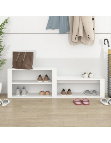 Scarpiera bianco 150x35x45 cm in Legno Multistrato