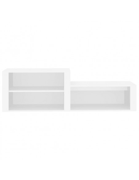 Scarpiera bianco 150x35x45 cm in Legno Multistrato