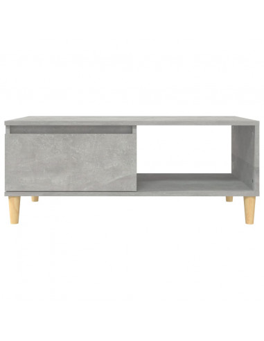 Tavolino Salotto Grigio Cemento 90x50x36,5 cm Legno Multistrato