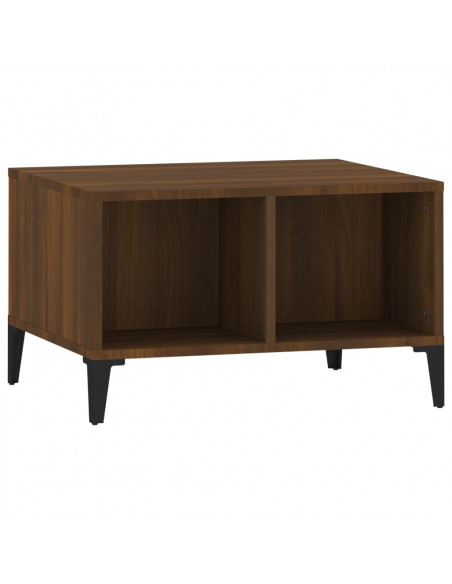 Tavolino da Salotto Rovere Marrone 60x50x36,5 cm in Multistrato