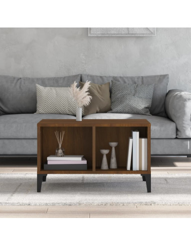 Tavolino da Salotto Rovere Marrone 60x50x36,5 cm in Multistrato