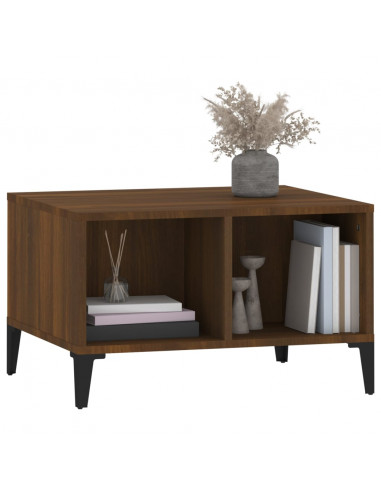 Tavolino da Salotto Rovere Marrone 60x50x36,5 cm in Multistrato
