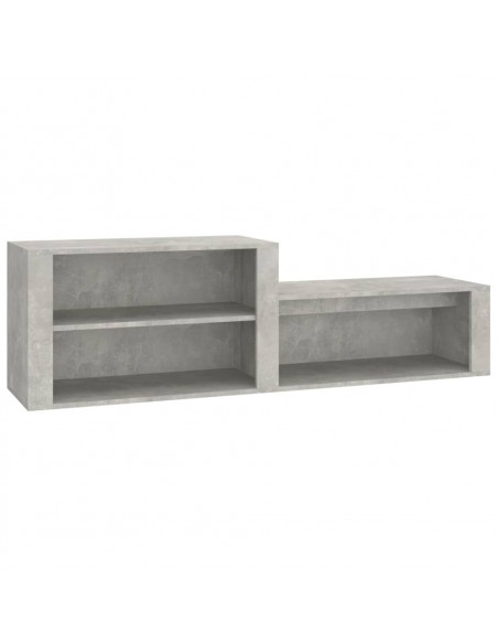 Scarpiera Grigio Cemento 150x35x45 cm in Legno Multistrato