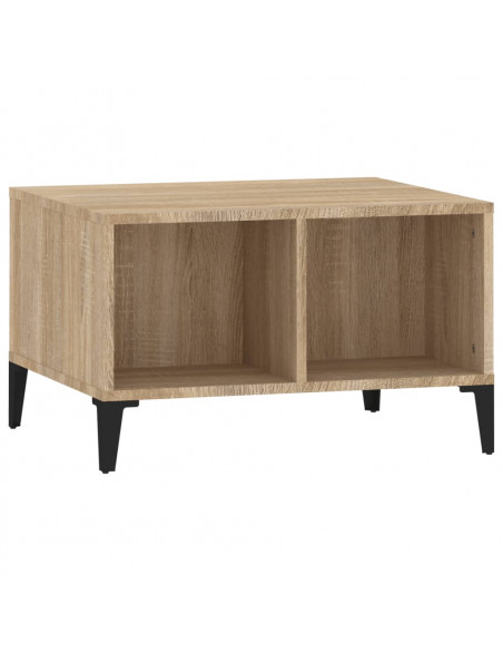 Tavolino Salotto Rovere Sonoma 60x50x36,5 cm Legno Multistrato