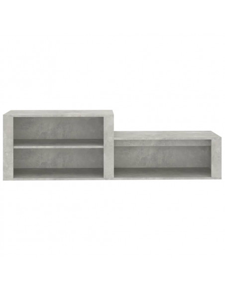 Scarpiera Grigio Cemento 150x35x45 cm in Legno Multistrato