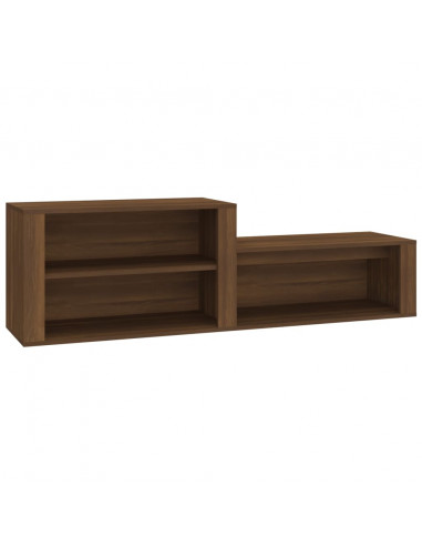 Scarpiera Rovere Marrone 150x35x45 cm in Legno Multistrato