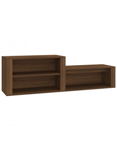 Scarpiera Rovere Marrone 150x35x45 cm in Legno Multistrato