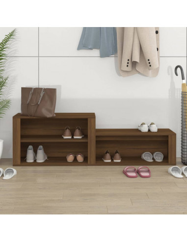 Scarpiera Rovere Marrone 150x35x45 cm in Legno Multistrato