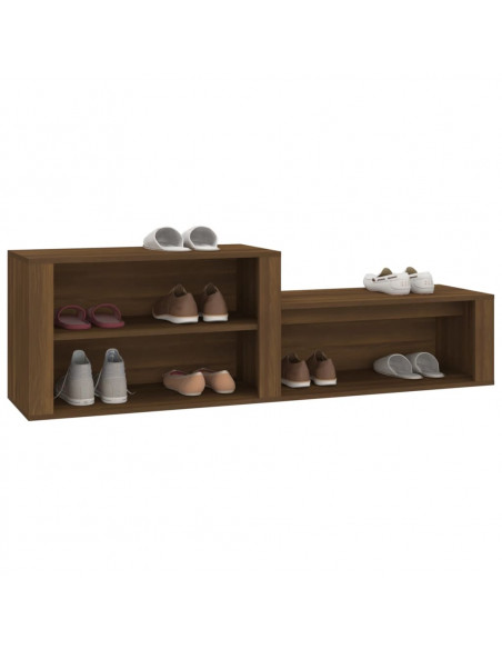Scarpiera Rovere Marrone 150x35x45 cm in Legno Multistrato