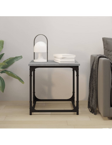 Tavolino Grigio Sonoma 40x40x40 cm in Legno Multistrato