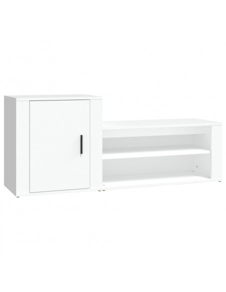 Scarpiera Bianca 130x35x54 cm in Legno Multistrato