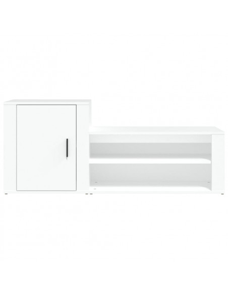 Scarpiera Bianca 130x35x54 cm in Legno Multistrato