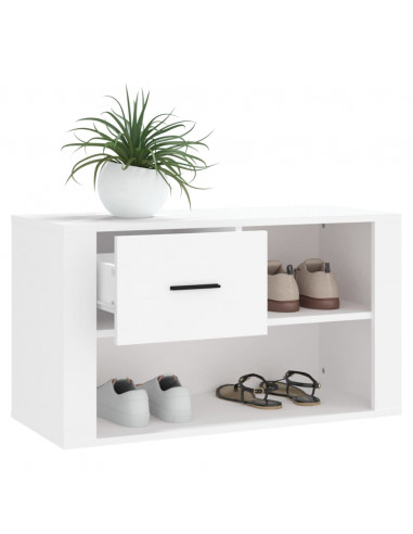 Scarpiera Bianca 80x35x45 cm in Legno Multistrato