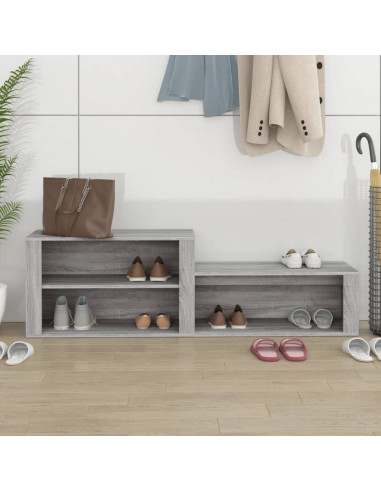 Scarpiera Grigio Sonoma 150x35x45 cm in Legno Multistrato