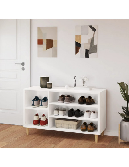 Scarpiera Bianca 102x36x60 cm in Legno Multistrato