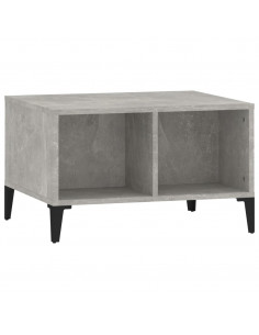 Tavolino Salotto Grigio Cemento 60x50x36,5 cm Legno Multistrato 2
