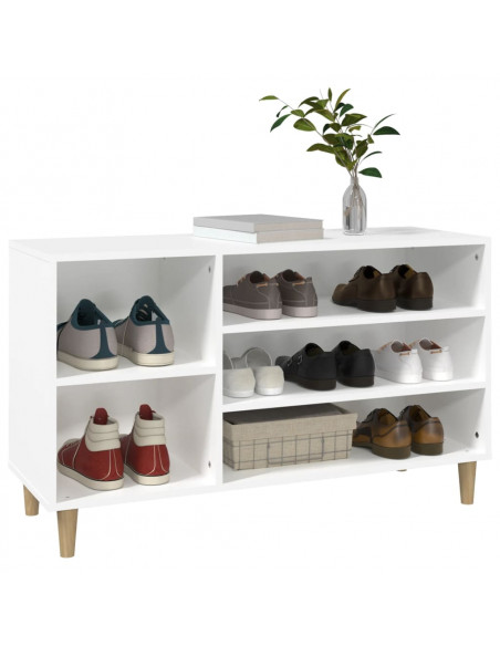 Scarpiera Bianca 102x36x60 cm in Legno Multistrato