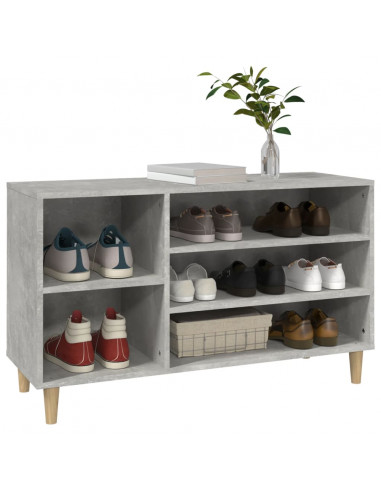Scarpiera Grigio Cemento 102x36x60 cm in Legno Multistrato