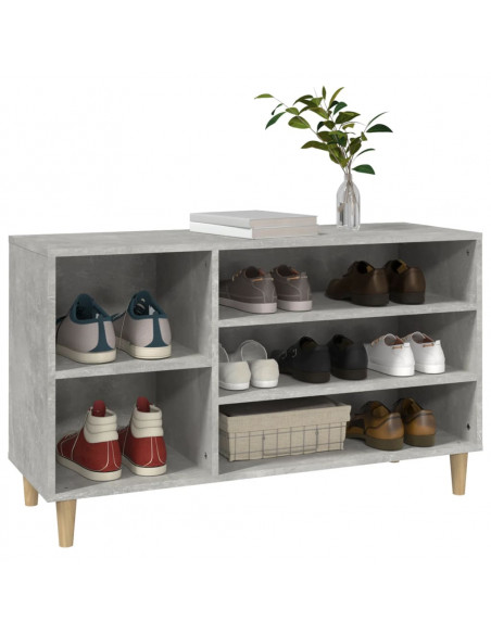 Scarpiera Grigio Cemento 102x36x60 cm in Legno Multistrato