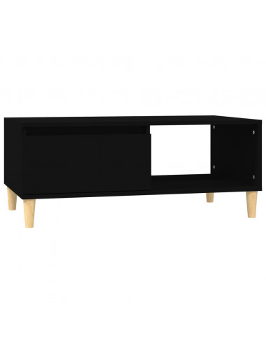 Tavolino da Salotto Nero 90x50x36,5 cm in Legno Multistrato