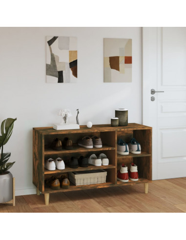 Scarpiera Rovere Fumo 102x36x60 cm in Legno Multistrato
