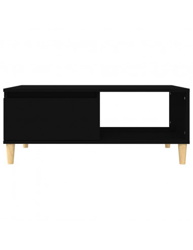 Tavolino da Salotto Nero 90x50x36,5 cm in Legno Multistrato