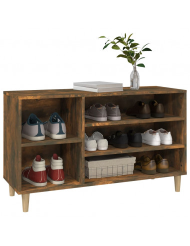 Scarpiera Rovere Fumo 102x36x60 cm in Legno Multistrato