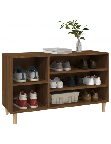 Scarpiera Rovere Marrone 102x36x60 cm in Legno Multistrato