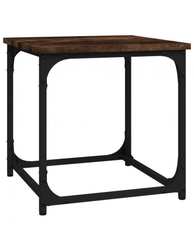 Tavolino da Salotto Rovere Fumo 40x40x40cm in Legno Multistrato