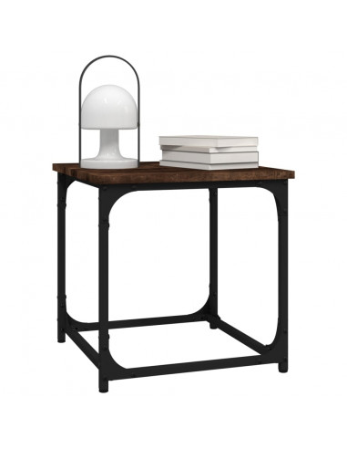 Tavolino da Salotto Rovere Fumo 40x40x40cm in Legno Multistrato