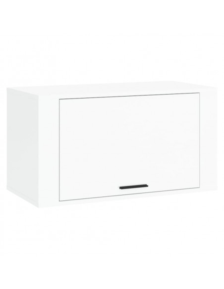 Scarpiera a Parete Bianco Lucido 70x35x38 cm Legno Multistrato