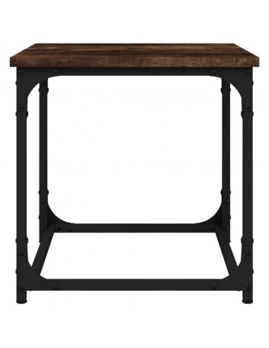 Tavolino da Salotto Rovere Fumo 40x40x40cm in Legno Multistrato