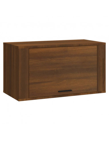 Scarpiera a Muro Rovere Marrone 70x35x38 cm Legno Massello Pino