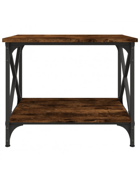 Tavolino da Salotto Rovere Fumo 55x38x45 cm Legno Multistrato