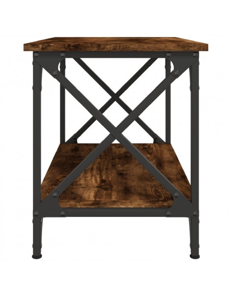 Tavolino da Salotto Rovere Fumo 55x38x45 cm Legno Multistrato