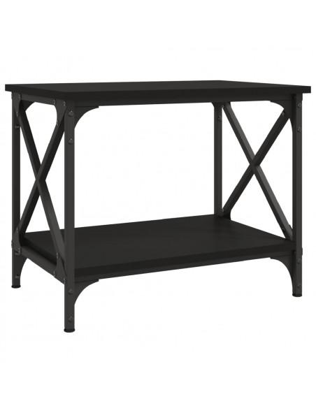 Tavolino Nero 55x38x45 cm in Legno Multistrato