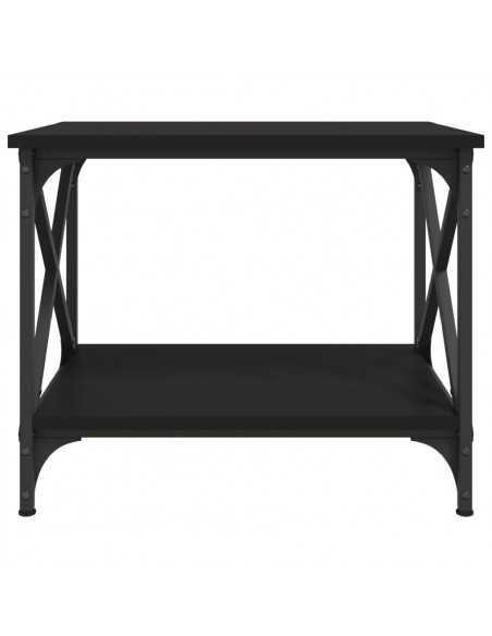 Tavolino Nero 55x38x45 cm in Legno Multistrato