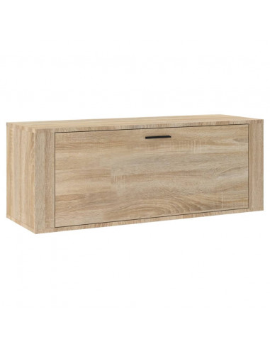Scarpiera a Muro Rovere Sonoma 100x35x38cm in Legno Multistrato