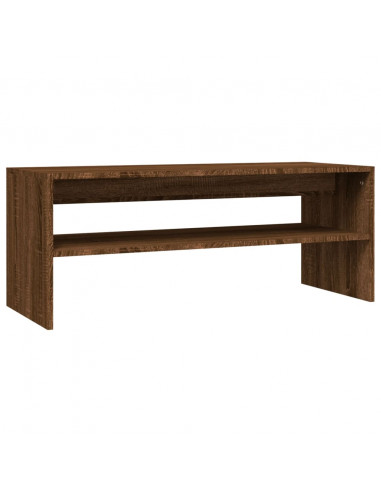 Tavolino Salotto Rovere Marrone 100x40x40 cm Legno Multistrato